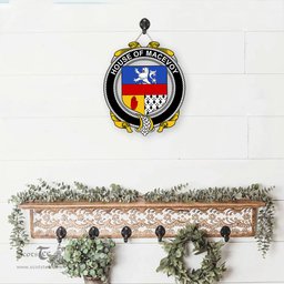 ScotsTee Shop Irish House of MACEVOY Coat of Arms Crest Ireland Wooden Hanging Wall Art Sign