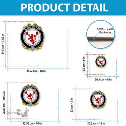 ScotsTee Shop Irish House of FOX Coat of Arms Crest Ireland Wooden Hanging Wall Art Sign