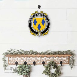 ScotsTee Shop Irish House of MACCOSTELLO Coat of Arms Crest Ireland Wooden Hanging Wall Art Sign
