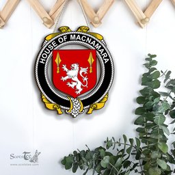 ScotsTee Shop Irish House of MACNAMARA Coat of Arms Crest Ireland Wooden Hanging Wall Art Sign