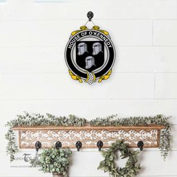 ScotsTee Shop Irish House of O KENNEDY Coat of Arms Crest Ireland Wooden Hanging Wall Art Sign