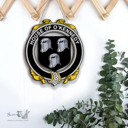 ScotsTee Shop Irish House of O KENNEDY Coat of Arms Crest Ireland Wooden Hanging Wall Art Sign