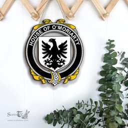 ScotsTee Shop Irish House of O MORIARTY Coat of Arms Crest Ireland Wooden Hanging Wall Art Sign