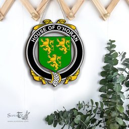 ScotsTee Shop Irish House of O HORAN Coat of Arms Crest Ireland Wooden Hanging Wall Art Sign