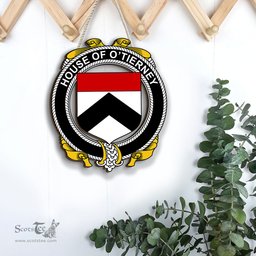 ScotsTee Shop Irish House of O TIERNEY Coat of Arms Crest Ireland Wooden Hanging Wall Art Sign
