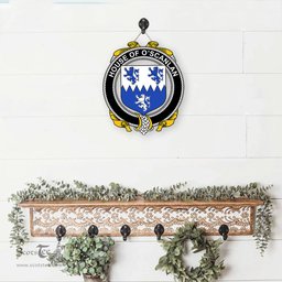 ScotsTee Shop Irish House of O SCANLAN Munster Coat of Arms Crest Ireland Wooden Hanging Wall Art Sign