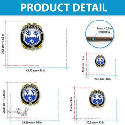 ScotsTee Shop Irish House of O SCANLAN Munster Coat of Arms Crest Ireland Wooden Hanging Wall Art Sign
