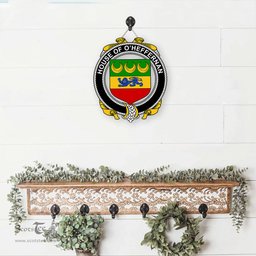 ScotsTee Shop Irish House of O HEFFERNAN Coat of Arms Crest Ireland Wooden Hanging Wall Art Sign
