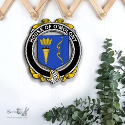 ScotsTee Shop Irish House of O MOLONY Coat of Arms Crest Ireland Wooden Hanging Wall Art Sign