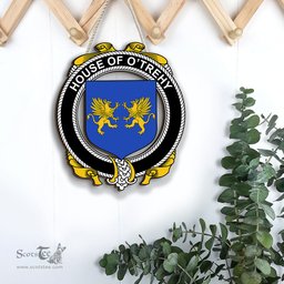 ScotsTee Shop Irish House of O TREHY Troy Coat of Arms Crest Ireland Wooden Hanging Wall Art Sign