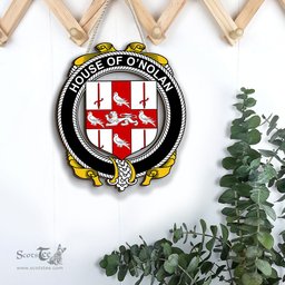 ScotsTee Shop Irish House of O NOLAN Coat of Arms Crest Ireland Wooden Hanging Wall Art Sign