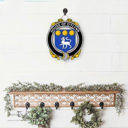 ScotsTee Shop Irish House of O FLYNN Coat of Arms Crest Ireland Wooden Hanging Wall Art Sign