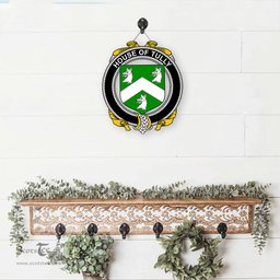 ScotsTee Shop Irish House of TULLY MACATILLA Coat of Arms Crest Ireland Wooden Hanging Wall Art Sign