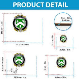 ScotsTee Shop Irish House of TULLY MACATILLA Coat of Arms Crest Ireland Wooden Hanging Wall Art Sign