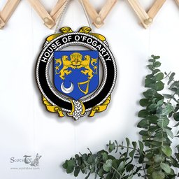 ScotsTee Shop Irish House of O FOGARTY Coat of Arms Crest Ireland Wooden Hanging Wall Art Sign