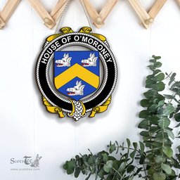 ScotsTee Shop Irish House of O MORONEY Coat of Arms Crest Ireland Wooden Hanging Wall Art Sign