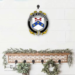 ScotsTee Shop Irish House of O LONERGAN Coat of Arms Crest Ireland Wooden Hanging Wall Art Sign