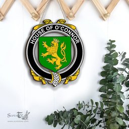 ScotsTee Shop Irish House of O CONNOR Kerry Coat of Arms Crest Ireland Wooden Hanging Wall Art Sign