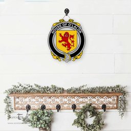 ScotsTee Shop Irish House of O LALOR Coat of Arms Crest Ireland Wooden Hanging Wall Art Sign