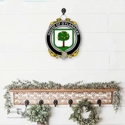 ScotsTee Shop Irish House of O FLANAGAN Coat of Arms Crest Ireland Wooden Hanging Wall Art Sign