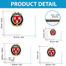 ScotsTee Shop Irish House of RYAN O Mulrian Coat of Arms Crest Ireland Wooden Hanging Wall Art Sign