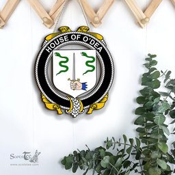 ScotsTee Shop Irish House of O DEA Coat of Arms Crest Ireland Wooden Hanging Wall Art Sign