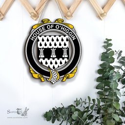 ScotsTee Shop Irish House of O HIGGIN Coat of Arms Crest Ireland Wooden Hanging Wall Art Sign