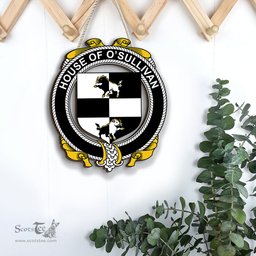 ScotsTee Shop Irish House of O SULLIVAN Beare Coat of Arms Crest Ireland Wooden Hanging Wall Art Sign