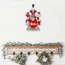 ScotsTee Shop Irish Toole or O Toole Coat of Arms Crest Ireland Wooden Hanging Wall Art Sign