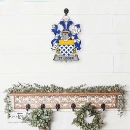 ScotsTee Shop Irish St.Leger Coat of Arms Crest Ireland Wooden Hanging Wall Art Sign