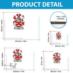 ScotsTee Shop Irish Wad Coat of Arms Crest Ireland Wooden Hanging Wall Art Sign