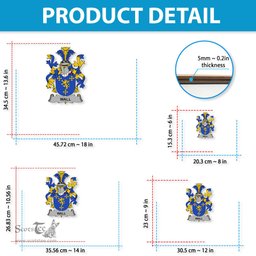 ScotsTee Shop Irish Wall Coat of Arms Crest Ireland Wooden Hanging Wall Art Sign