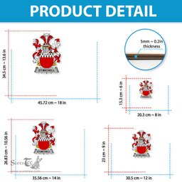 ScotsTee Shop Irish St.Michell Coat of Arms Crest Ireland Wooden Hanging Wall Art Sign