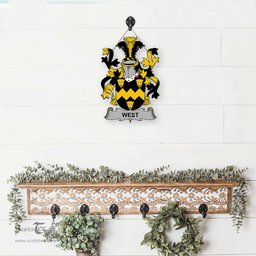 ScotsTee Shop Irish West Coat of Arms Crest Ireland Wooden Hanging Wall Art Sign
