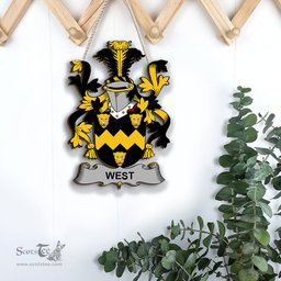 ScotsTee Shop Irish West Coat of Arms Crest Ireland Wooden Hanging Wall Art Sign