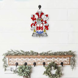 ScotsTee Shop Irish O Neill Coat of Arms Crest Ireland Wooden Hanging Wall Art Sign