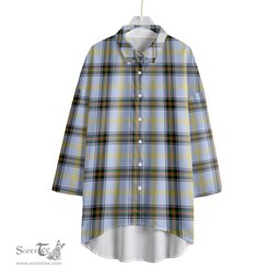 ScotsTee Shop Scottish Bell of the Borders Clan Tartan Womens Elbow Sleeve Chiffon Shirt