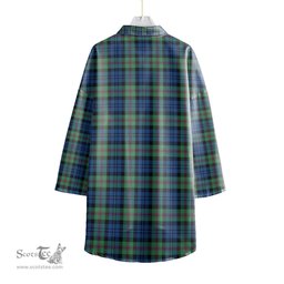 ScotsTee Shop Scottish Baird Ancient Clan Tartan Womens Elbow Sleeve Chiffon Shirt