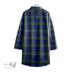 ScotsTee Shop Scottish Arbuthnot Modern Clan Crest Tartan Womens Elbow Sleeve Chiffon Shirt