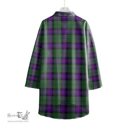 ScotsTee Shop Scottish Armstrong Modern Clan Tartan Womens Elbow Sleeve Chiffon Shirt