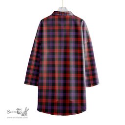 ScotsTee Shop Scottish Brown Modern Clan Tartan Womens Elbow Sleeve Chiffon Shirt