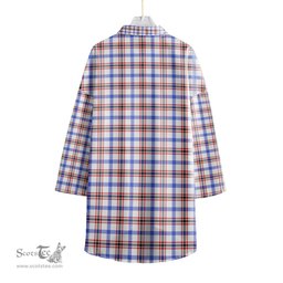 ScotsTee Shop Scottish Boswell Modern Clan Crest Tartan Womens Elbow Sleeve Chiffon Shirt