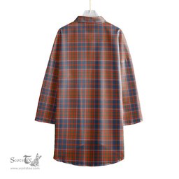 ScotsTee Shop Scottish Cameron of Lochiel Ancient Clan Crest Tartan Womens Elbow Sleeve Chiffon Shirt