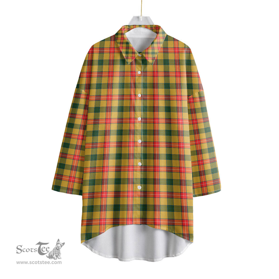 ScotsTee Shop Scottish Baxter Clan Tartan Womens Elbow Sleeve Chiffon Shirt