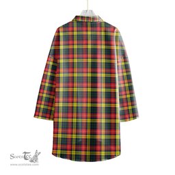 ScotsTee Shop Scottish Buchanan Modern Clan Tartan Womens Elbow Sleeve Chiffon Shirt