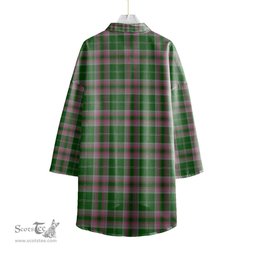 ScotsTee Shop Scottish Gray Hunting Clan Tartan Womens Elbow Sleeve Chiffon Shirt