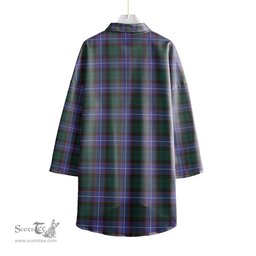 ScotsTee Shop Scottish Guthrie Modern Clan Tartan Womens Elbow Sleeve Chiffon Shirt