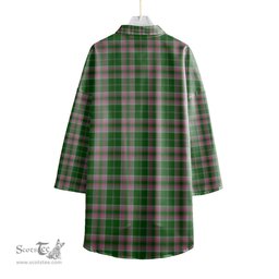 ScotsTee Shop Scottish Gray Hunting Clan Crest Tartan Womens Elbow Sleeve Chiffon Shirt