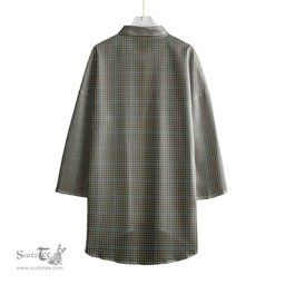 ScotsTee Shop Scottish Haig Check Clan Crest Tartan Womens Elbow Sleeve Chiffon Shirt