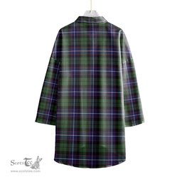 ScotsTee Shop Scottish Galbraith Modern Clan Tartan Womens Elbow Sleeve Chiffon Shirt